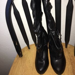 Black over the knee boots